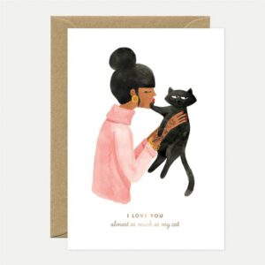 Net zoveel als mijn kat - wenskaart