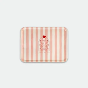 Roze Gestreepte Liefde - Ontbijt Dienblad