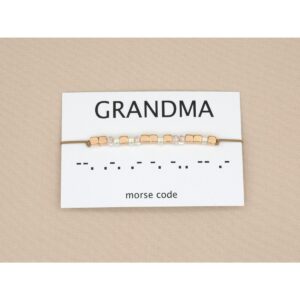 Morse code armband - Grandma - Goud/ Rosé