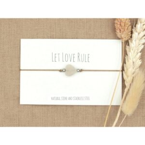 Armband - Let love rule - zilver