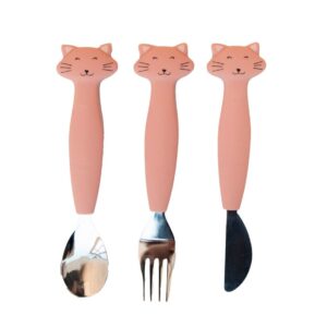 Siliconen Eetset 3-delig – Mrs. Cat | BPA-vrij & Kindvriendelijk