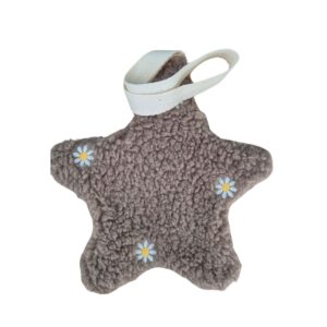 Speendoekje - Ster- Bruin/witte bloemetjes