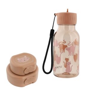 Combi-Deal: Mrs. Cat Snackdoosjes + Tritan drinkfles 350ml