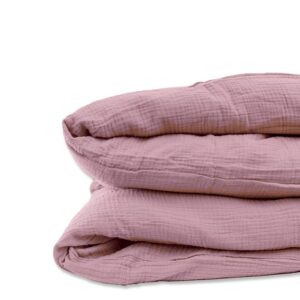 Roze dekbedovertrek - biologisch katoen- PAPATE