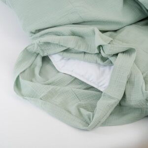 dekbedovertrek groen flap