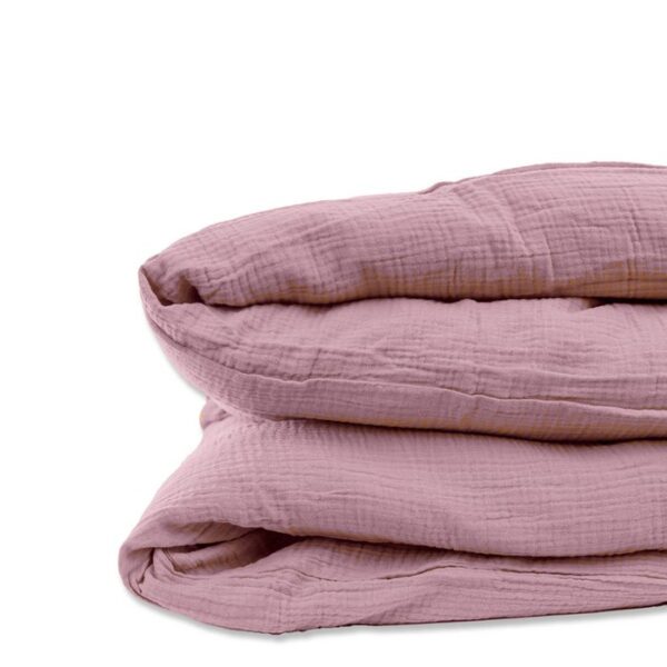 Roze dekbedovertrek - biologisch katoen- PAPATE