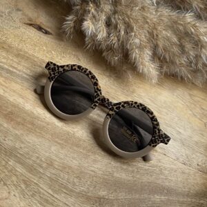 Zonnebril Half tijgerprint taupe