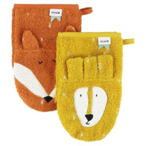 Washandje 2-pack - Mr. Lion - Mr. Fox