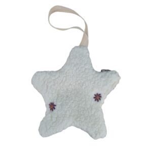 Pacifier cloth - Star - white/flowers