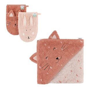 Combi-Deal: Mrs. Cat Badcape - Mrs. Cat & Mrs. Rabbit Washandjes