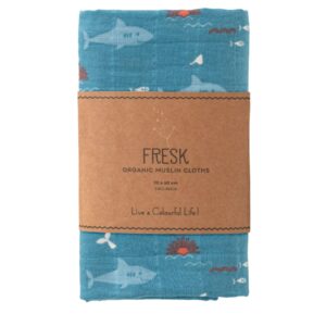 Fresk - Inbakerdoek set (2st) - Shark - 70 x 60 cm